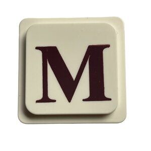 UpWords 3D Letter M Tile Replacement Stacking Word Game Piece 1988 Edition u Vin